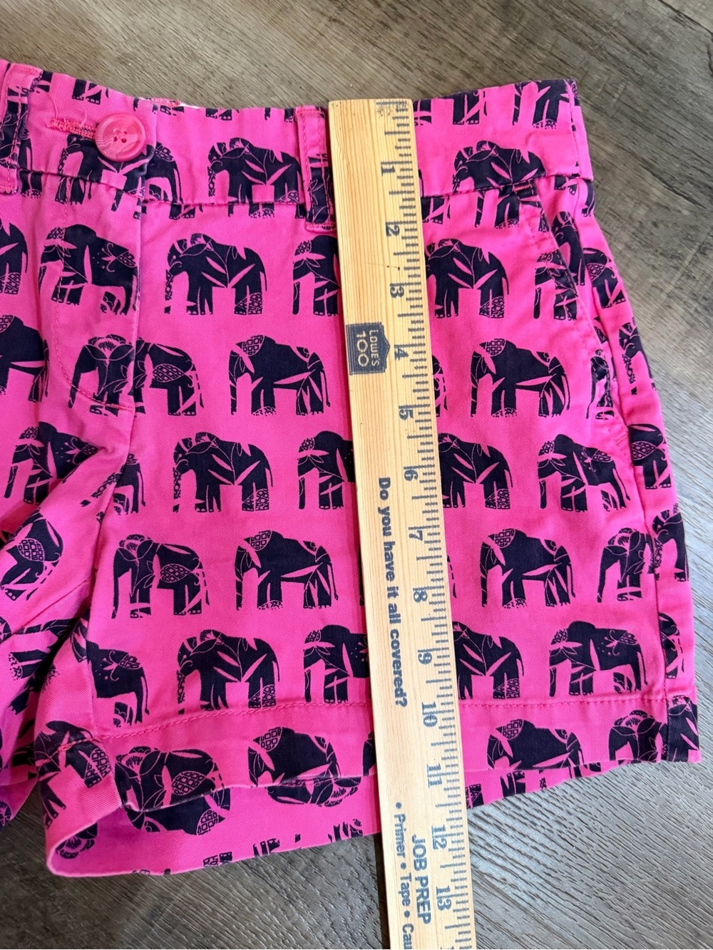 crown & ivy Pink Shorts Navy Elephants π Size 2P - Picture 10 of 12